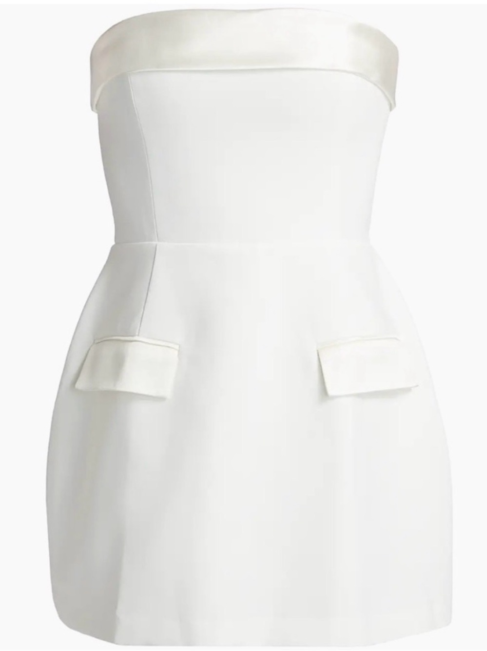 Amanda Uprichard Lucienne Satin Fit and Flare Romper Dress